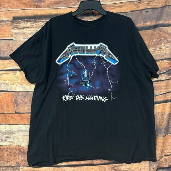 Metallica Other - Metallica T-Shirt Men's Black XXL Ride The Lightning Graphic Cotton Band Tee
